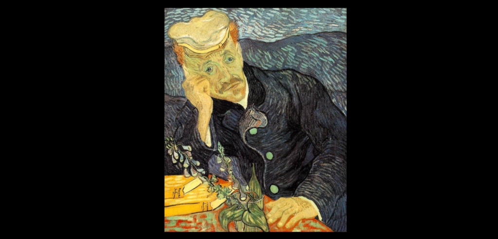 Dr. Paul Gachet foi um amigo e médico de Van Gogh durante seus últimos meses de vida. Este retrato é um testemunho da amizade e do apoio que Gachet ofereceu a Van Gogh em um período de grande necessidade.